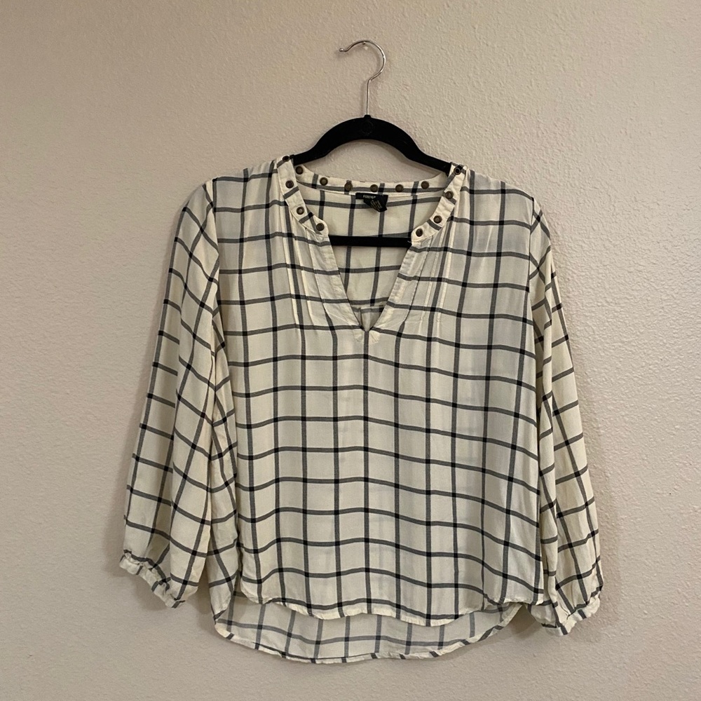 F21 Plaid Blouse